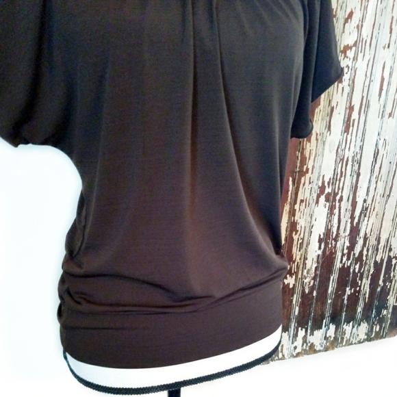 IZ Byer California Dolman Blouse Brown Size M - Picture 4 of 12